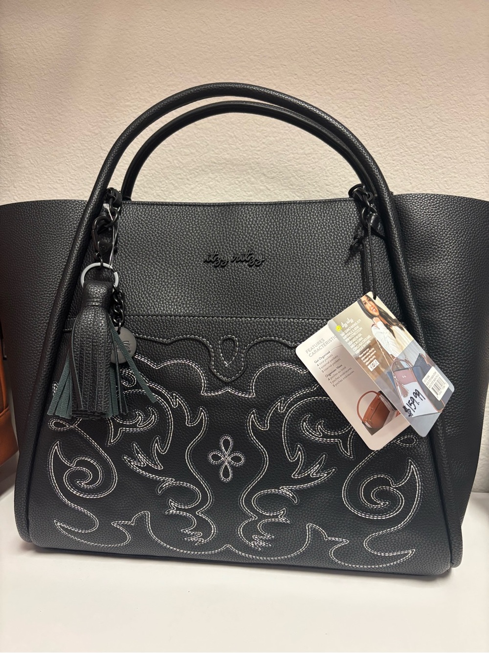 IN SEARCH OF Black Boss Tote Western Itzy Ritzy